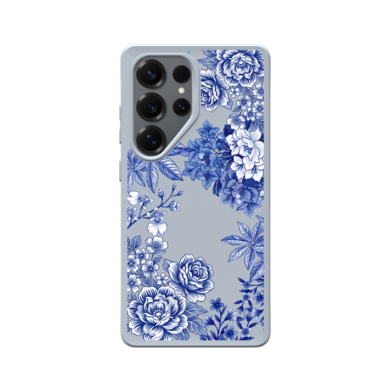 Taiwanese Floral Fabric · Blue & White