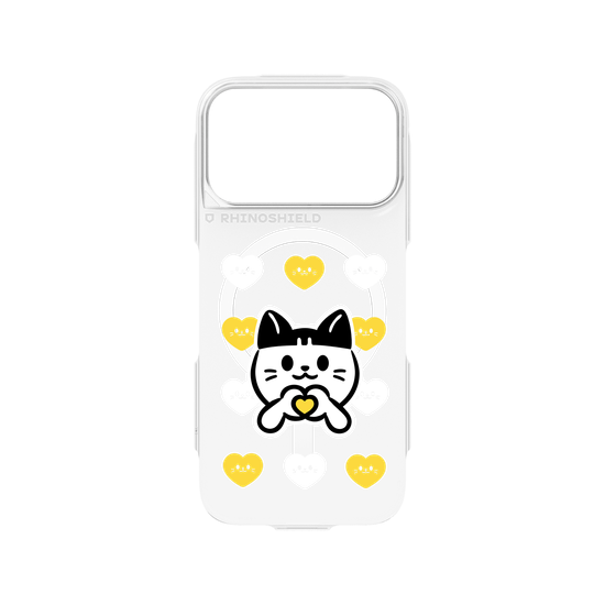 meow meow loves - yellow heart