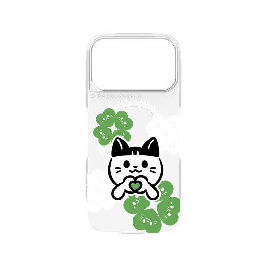 meow meow loves - green heart