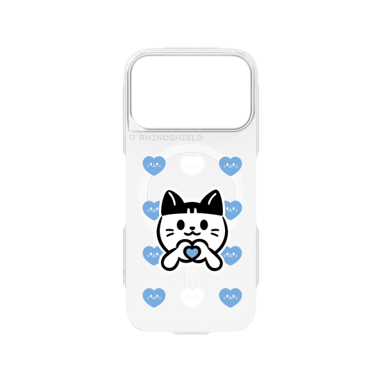 meow meow loves - blue heart