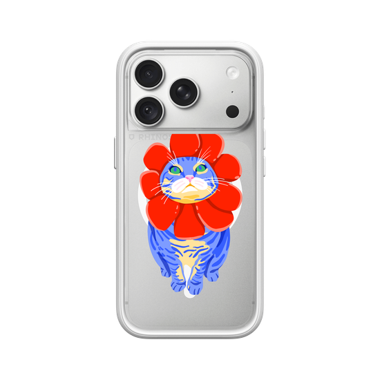 flower cat red and blue