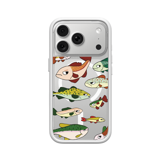 Grumpy, Cute, Quirky Fish - Clear Case