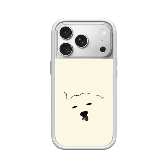 A drowsy dog's face