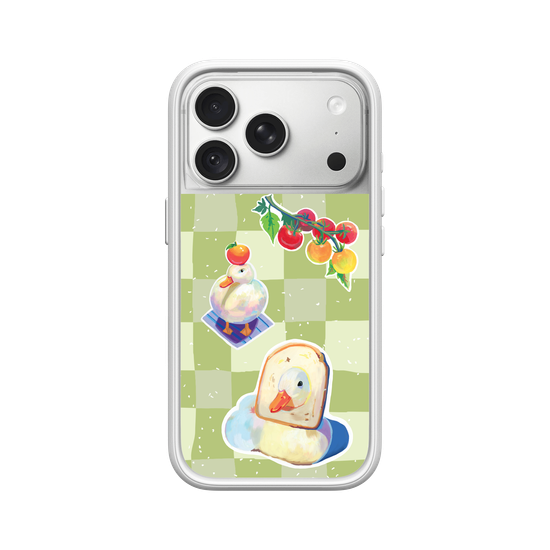 Little Ducks toast in Matcha Background