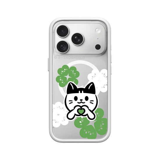 meow meow loves - green heart