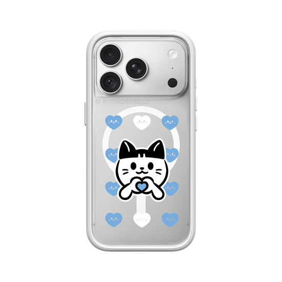 meow meow loves - blue heart