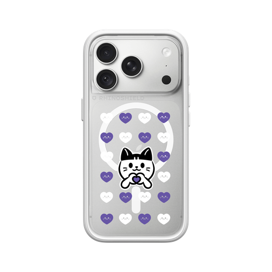 meow meow loves - purple heart