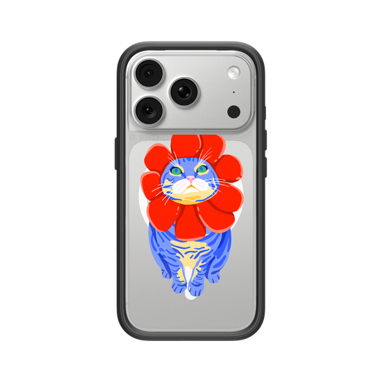 flower cat red and blue