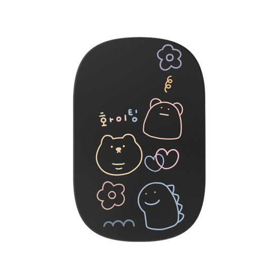 Lazy Monster Line crayon Style.
